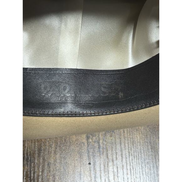 VTG Stetson 4X Western Cowboy Hat Tan Fur Felt Rancher Style USA Braided Buckle - Picture 10 of 16